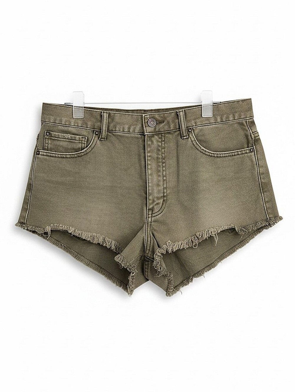 NWT! Urban Outfitters Olive Frayed Hem Cheeky Short Women's Denim Shorts